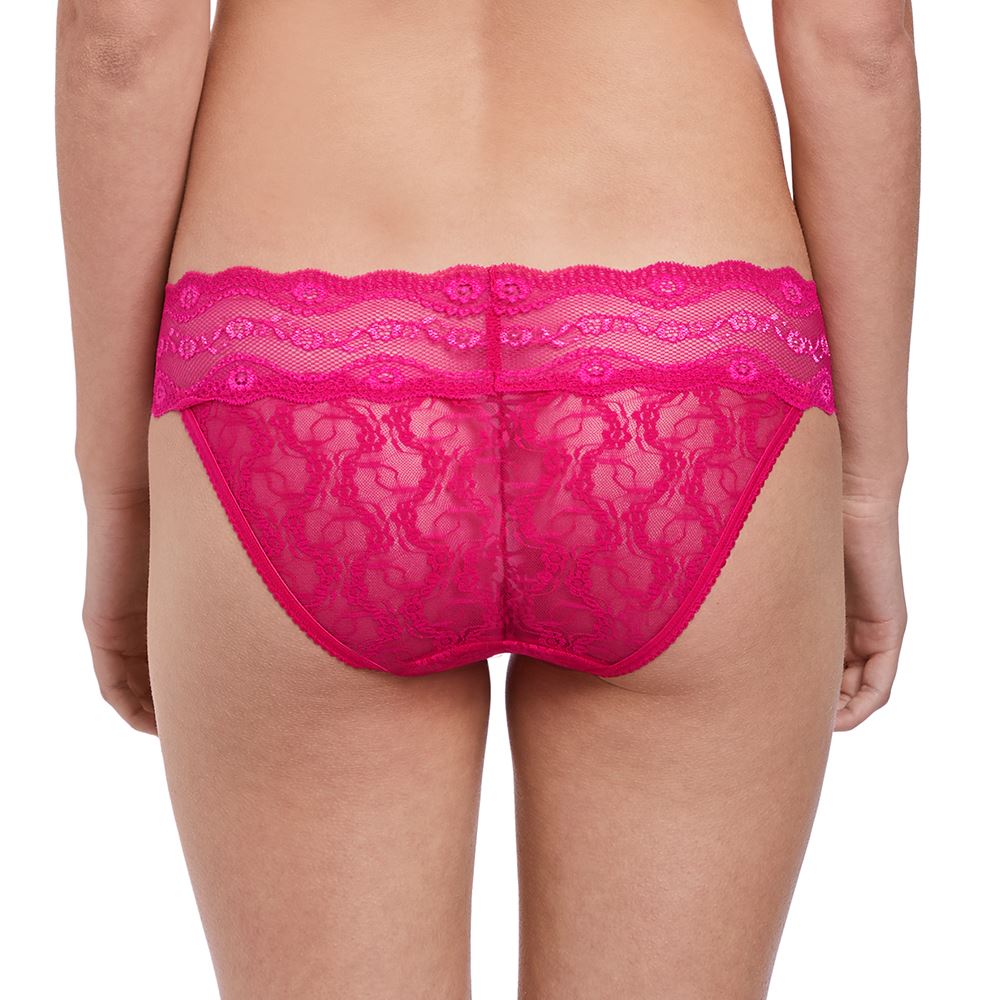 B.Tempt'd Lace Kiss Brief - Pink Peacock