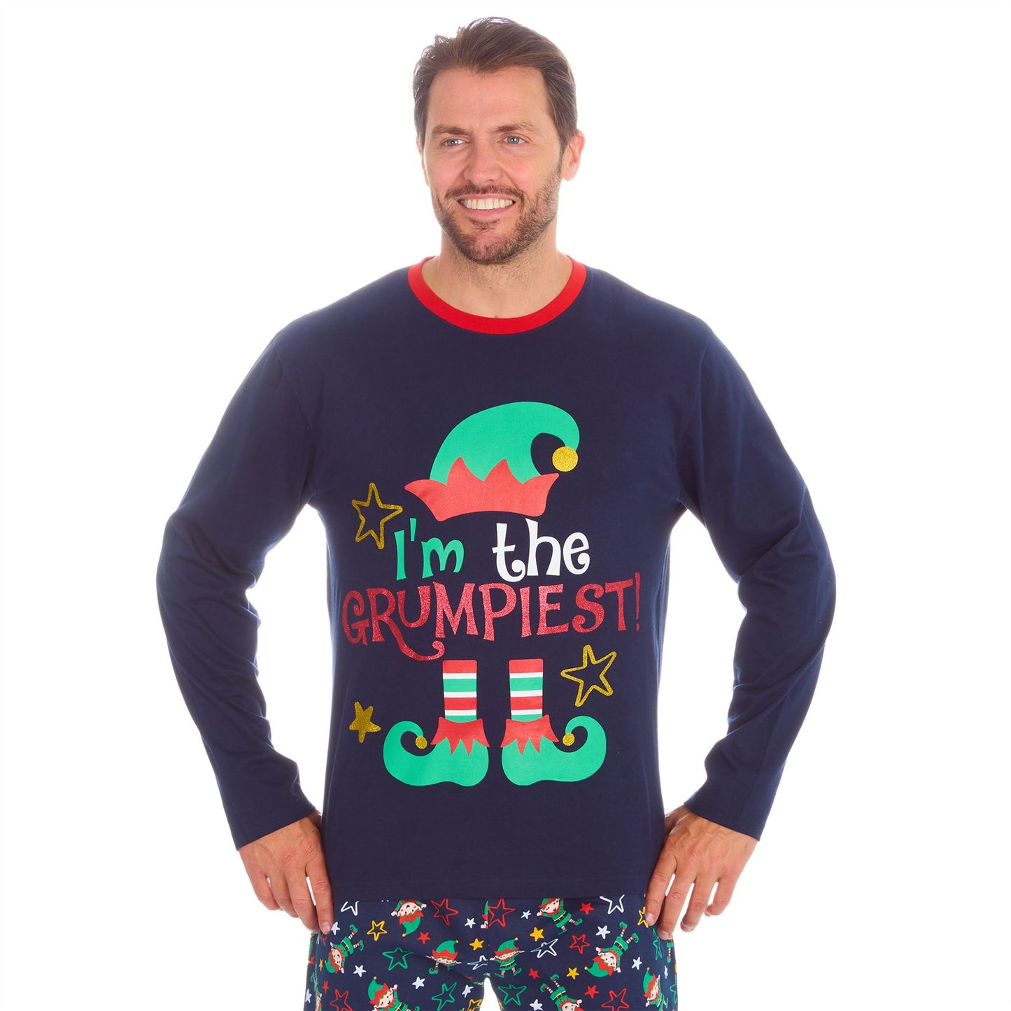 PJ's Mens 'I'm The Grumpiest' Christmas Pyjamas