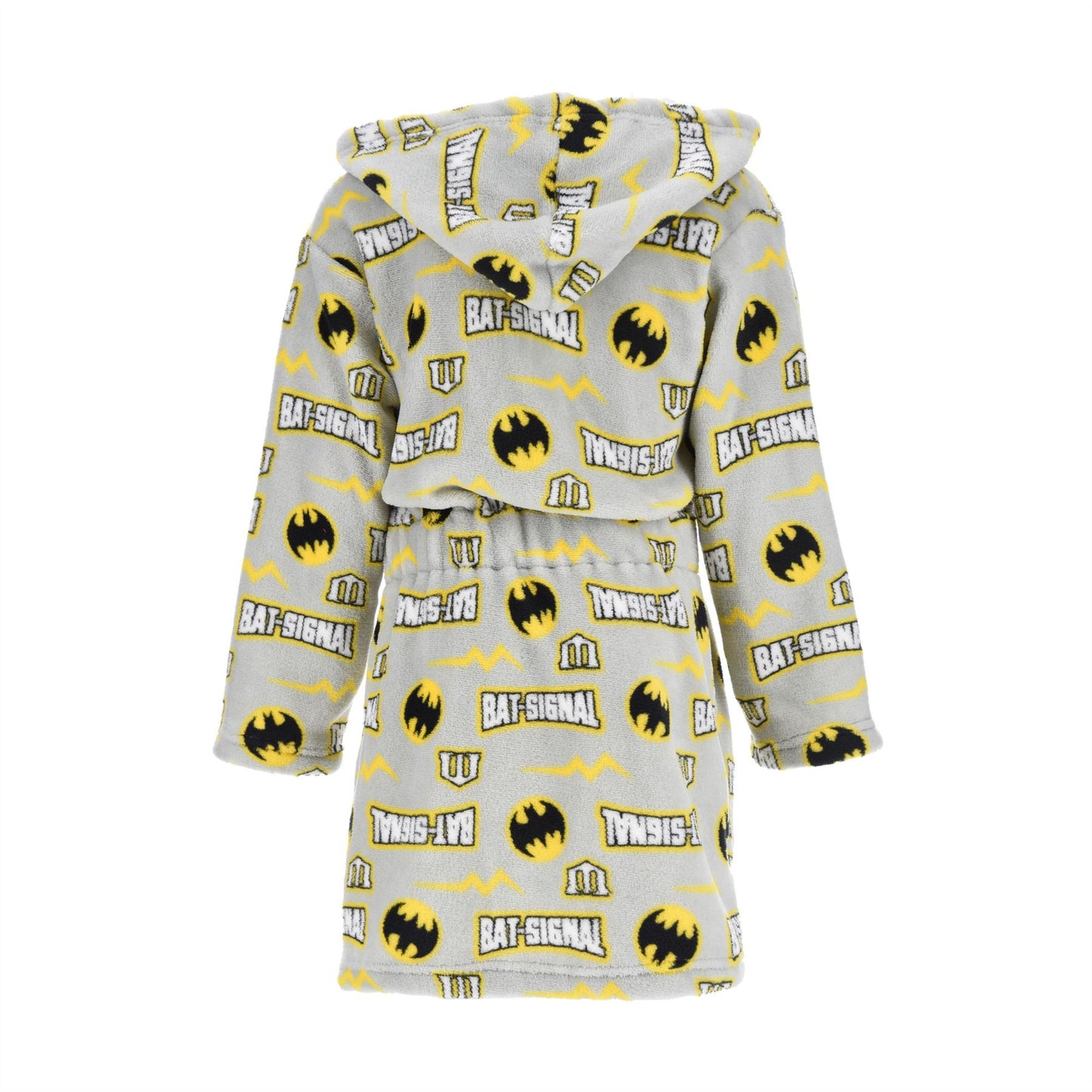 Kids Batman 'Bat-Signal' Fleece Robe - Grey