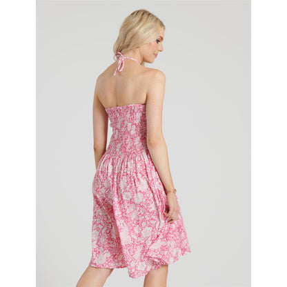 Pistachio Printed Paisley 3 In 1 Dress - Pink