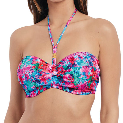 Freya Mamba Twist Front Bandeau Bikini Top - Multi