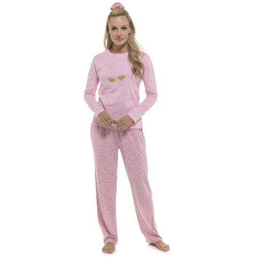 Follow That Dream Womens Champagne Pyjamas - Pink