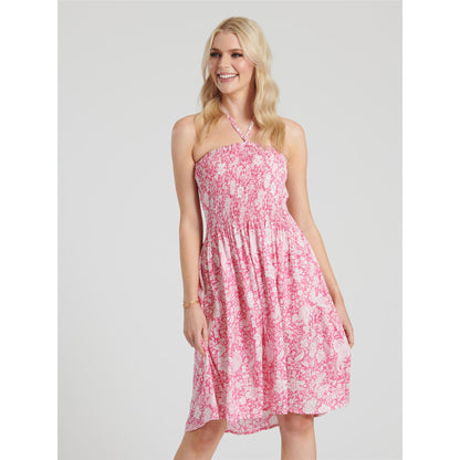 Pistachio Printed Paisley 3 In 1 Dress - Pink