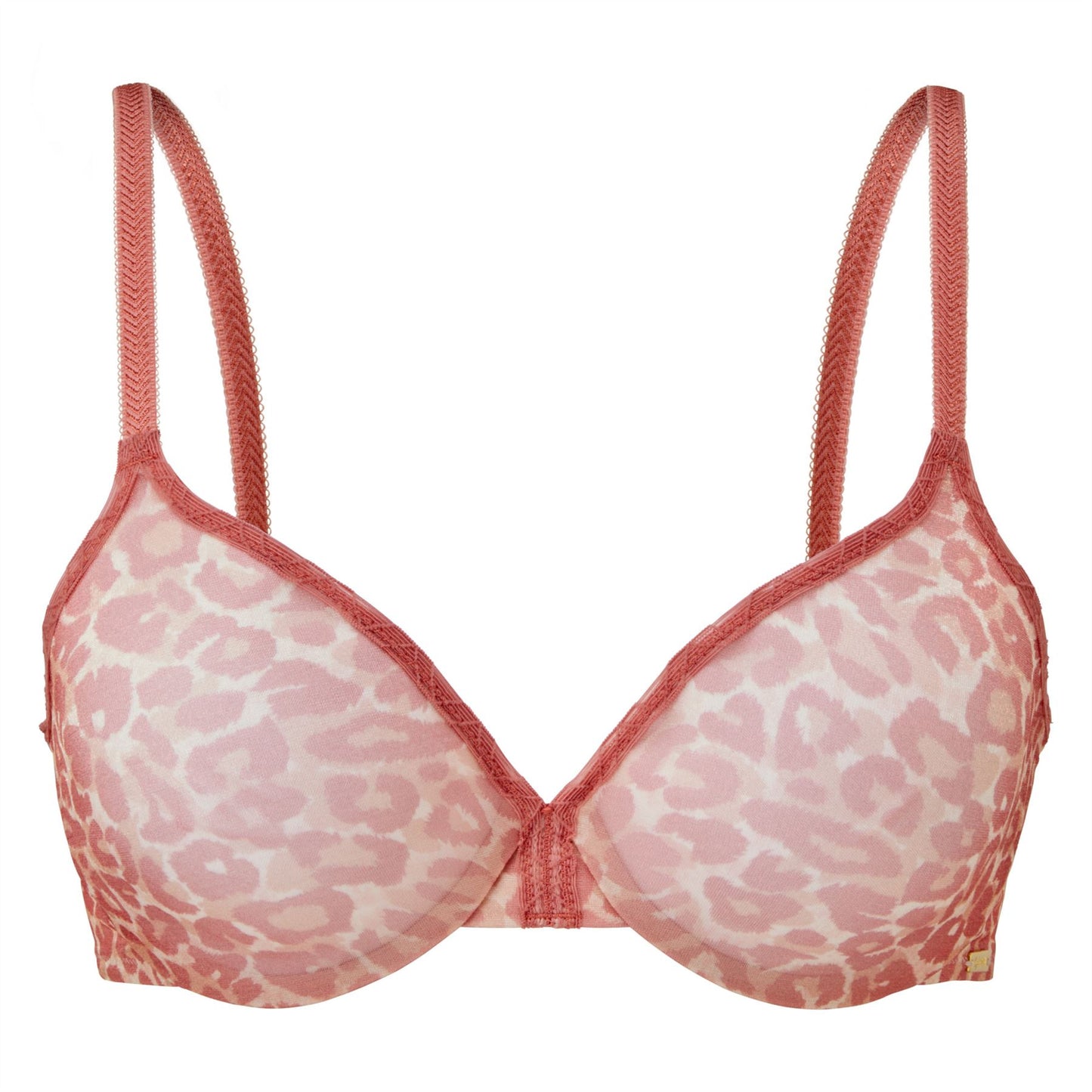 Gossard Glossies Leopard Sheer Bra - Blush Print