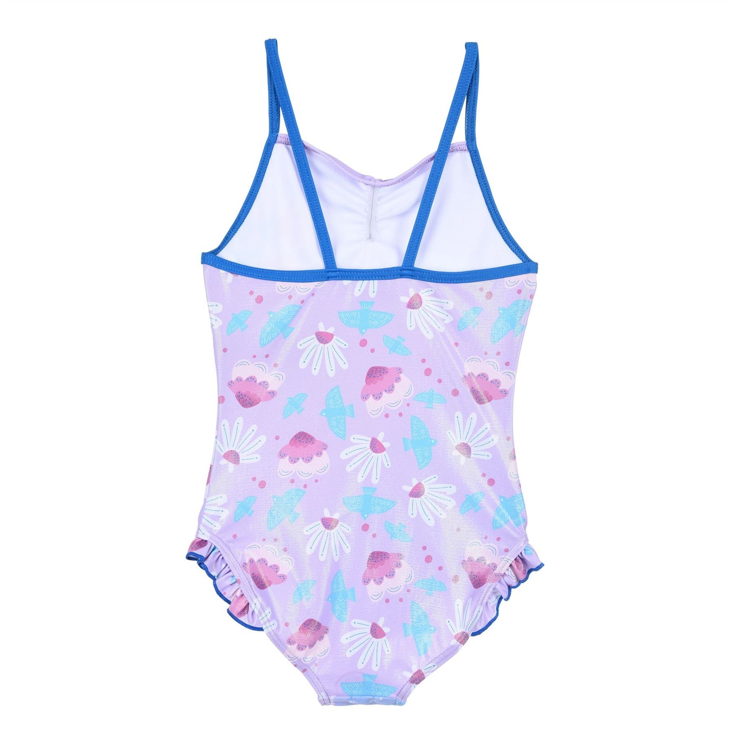 Girls Disney Frozen Elsa Glitter Swimsuit - Purple Frozen