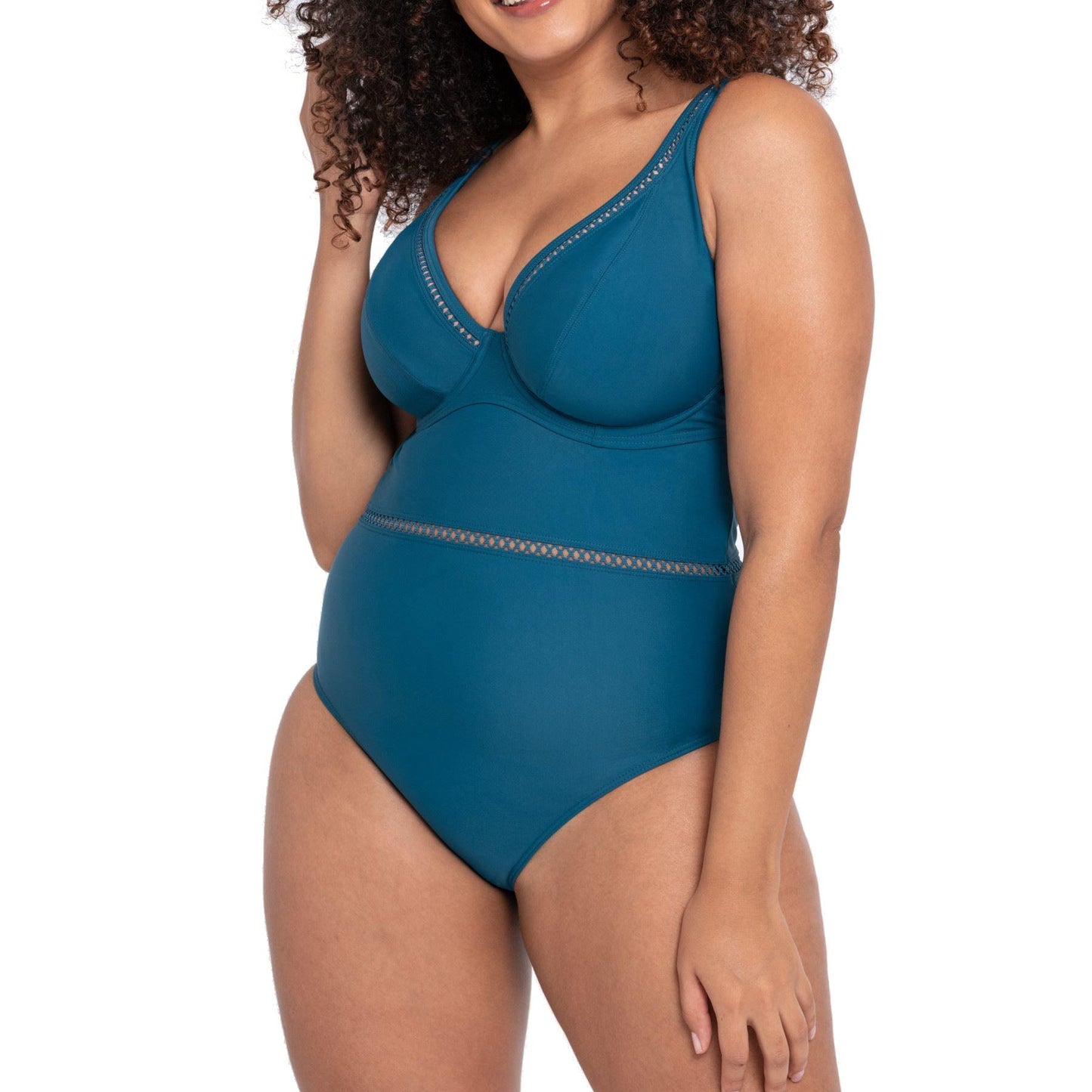 Curvy Kate First Class Plunge Swimsuit - Deep Teal