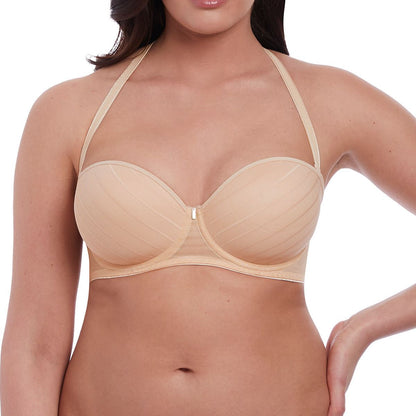 Freya Cameo Deco Strapless Moulded Bra - Sand
