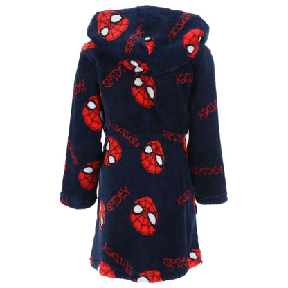 Spiderman 'Spidey' Kids Fleece Robe - Navy
