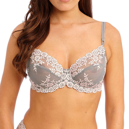 Wacoal Embrace Lace Bra - Smoke/Crystal Pink