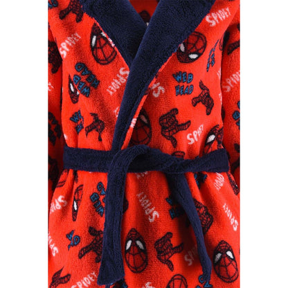 Spiderman Kids Fleece 'Spidey' Robe - Red