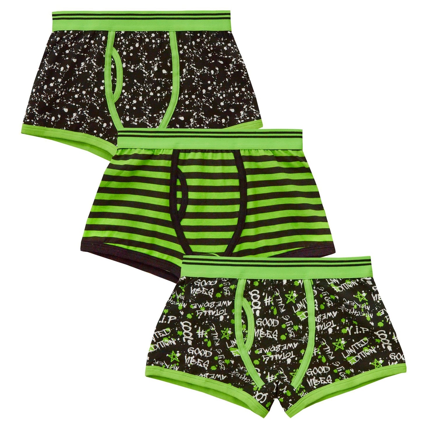 4Kidz Boys Boxer Shorts (3 Pack) - Graffiti (2-6 Years)