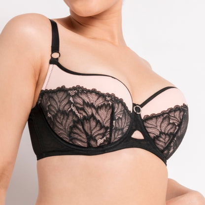 Curvy Kate Emboost Balcony Bra - Black/Pink