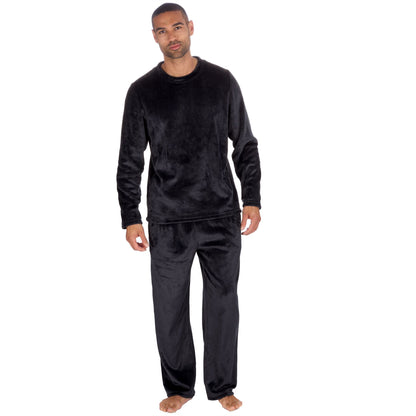 Cargo Bay Mens Flannel Fleece Pyjamas - Black