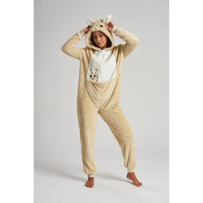 Loungeable Womens Marl Fleece Kangaroo Onesie