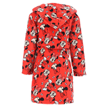 Minnie Mouse Kids Fleece Bow Robe - Red