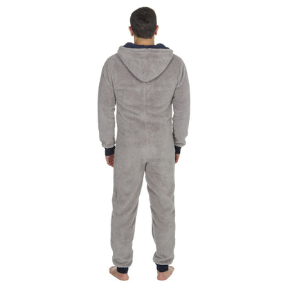 Onezee Mens Snuggle Fleece Onesie - Grey