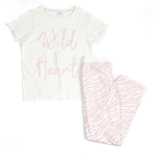 Forever Dreaming Womens 'Wild At Heart' Pyjama Set - Winter White