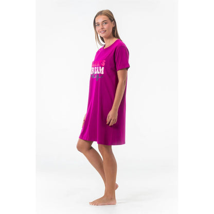 Gaubert Womens 'Always Dream Big' Nightdress - Berry Gaubert