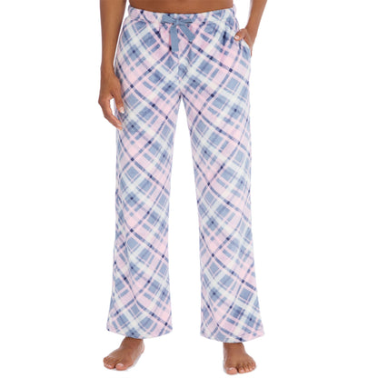 Forever Dreaming Womens Fleece Lounge Pants - Diagonal Check
