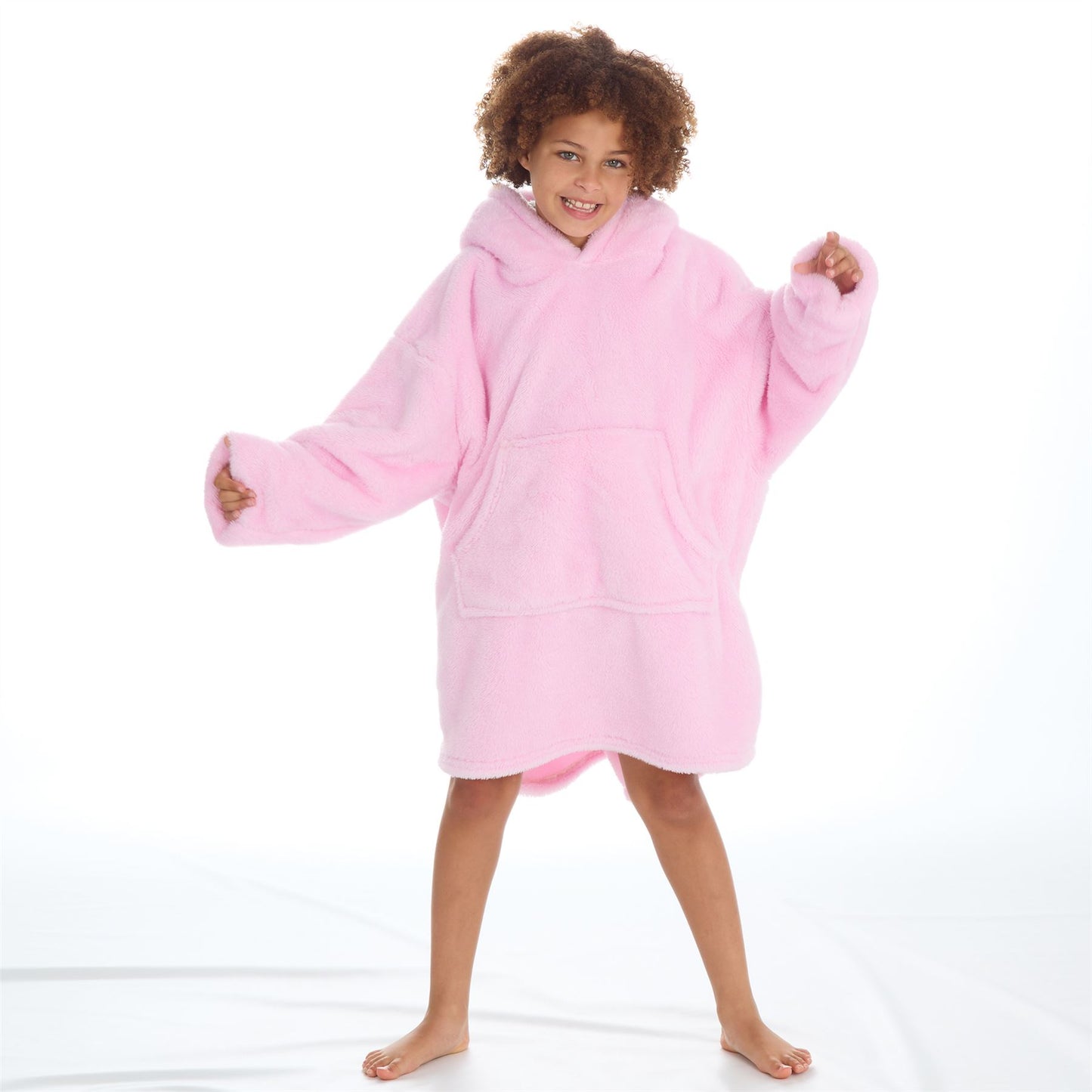 Huggable Hoodie Kids Snuggle Fleece Oversized Hoodie - Pink