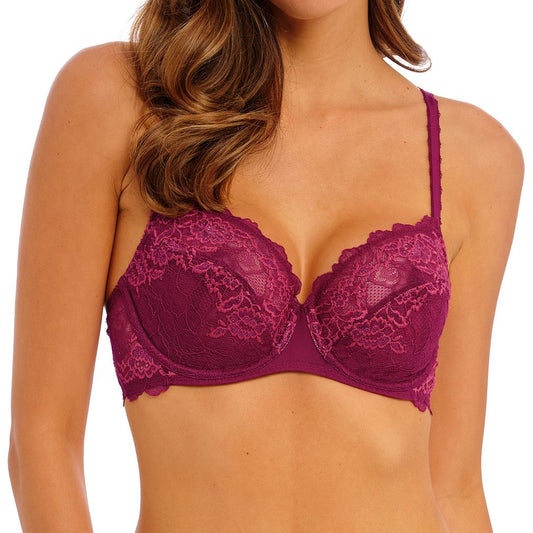 Wacoal Lace Perfection Bra - Red Plum