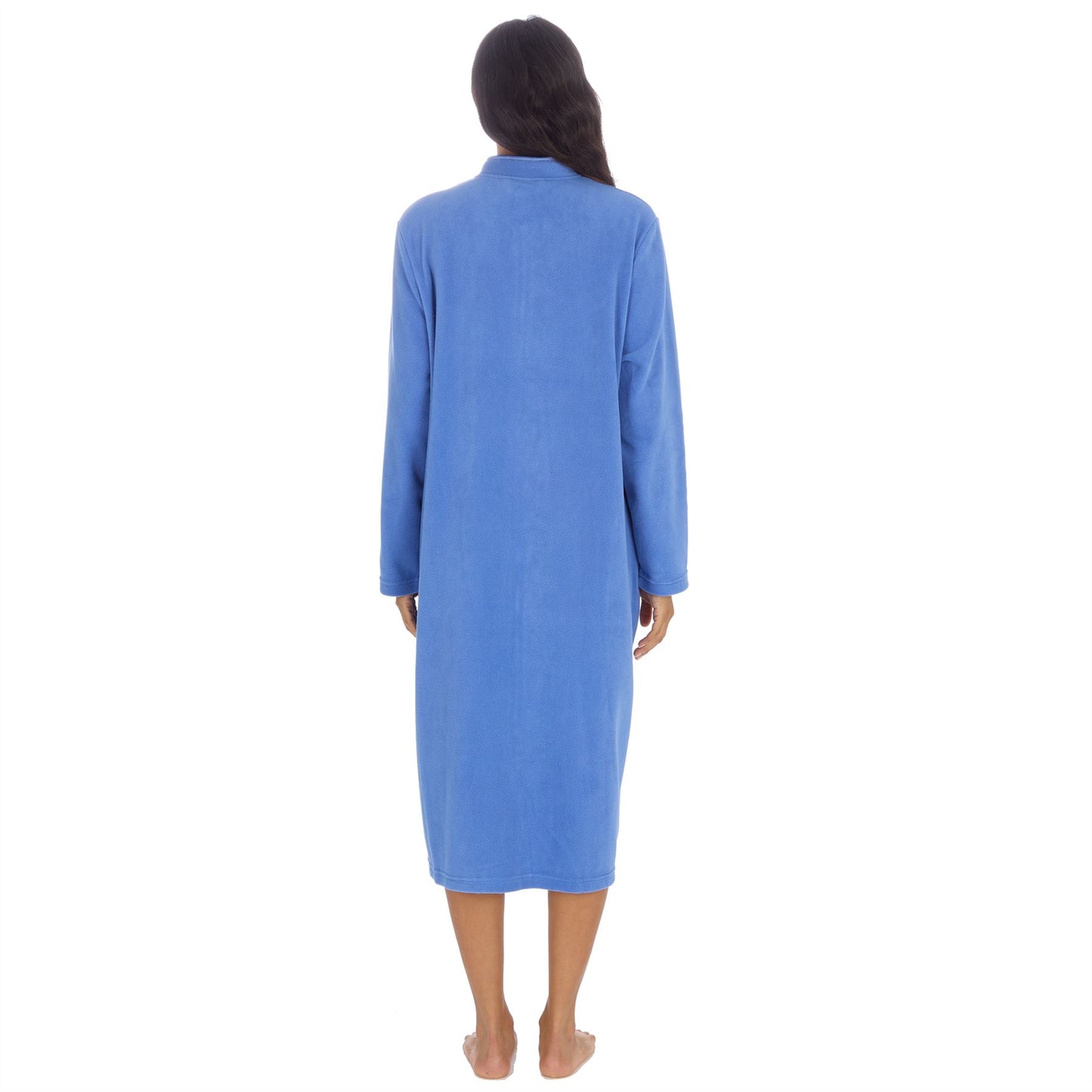 Countess Christie Longer Length Zip Housecoat - Blue