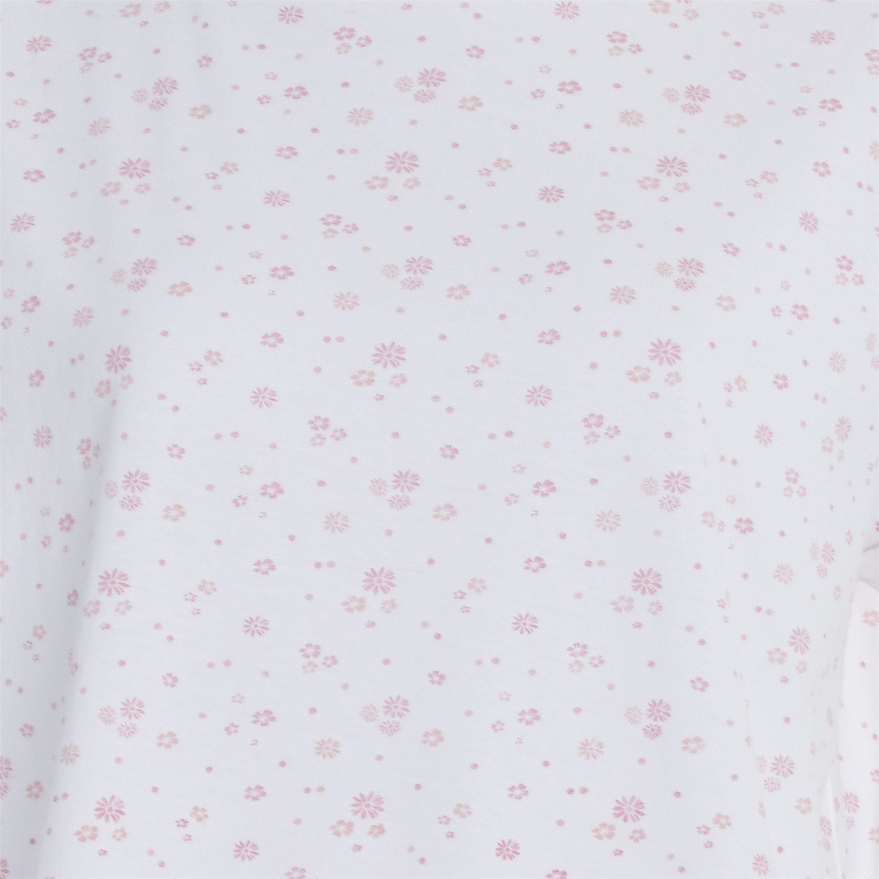 Cottonique Short Sleeve Floral Nightdress - White/Pink Cottonique