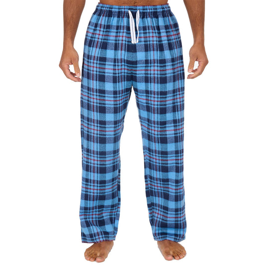 Cargo Bay Mens Check Flannel Lounge Pants - Denim