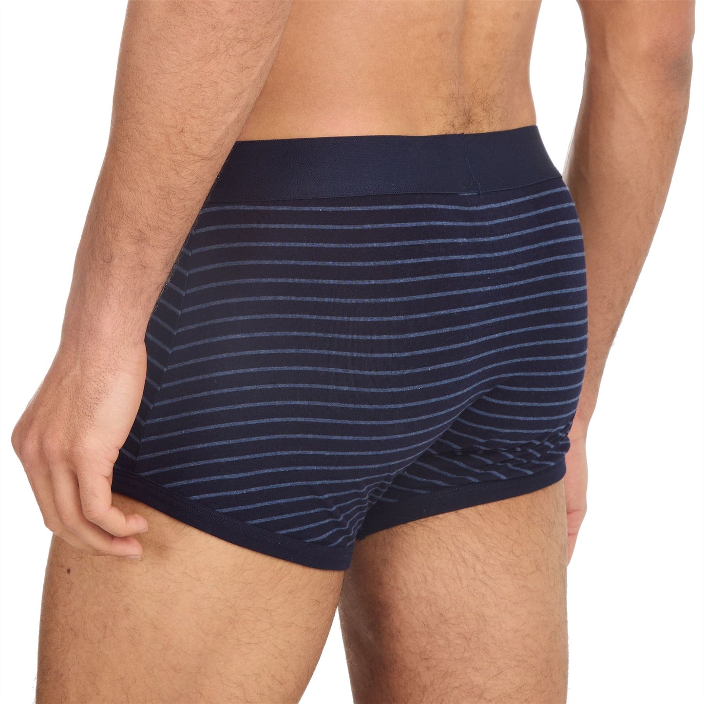 Embargo Mens Hipster Trunks (4 Pack) - Navy Stripe