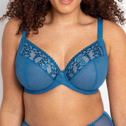 Curvy Kate Centre Stage Full Plunge Bra - Blue