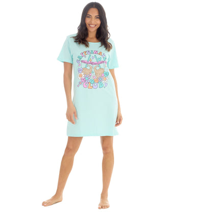Forever Dreaming 'Caffeinated Club' Womens Nightdress - Mint