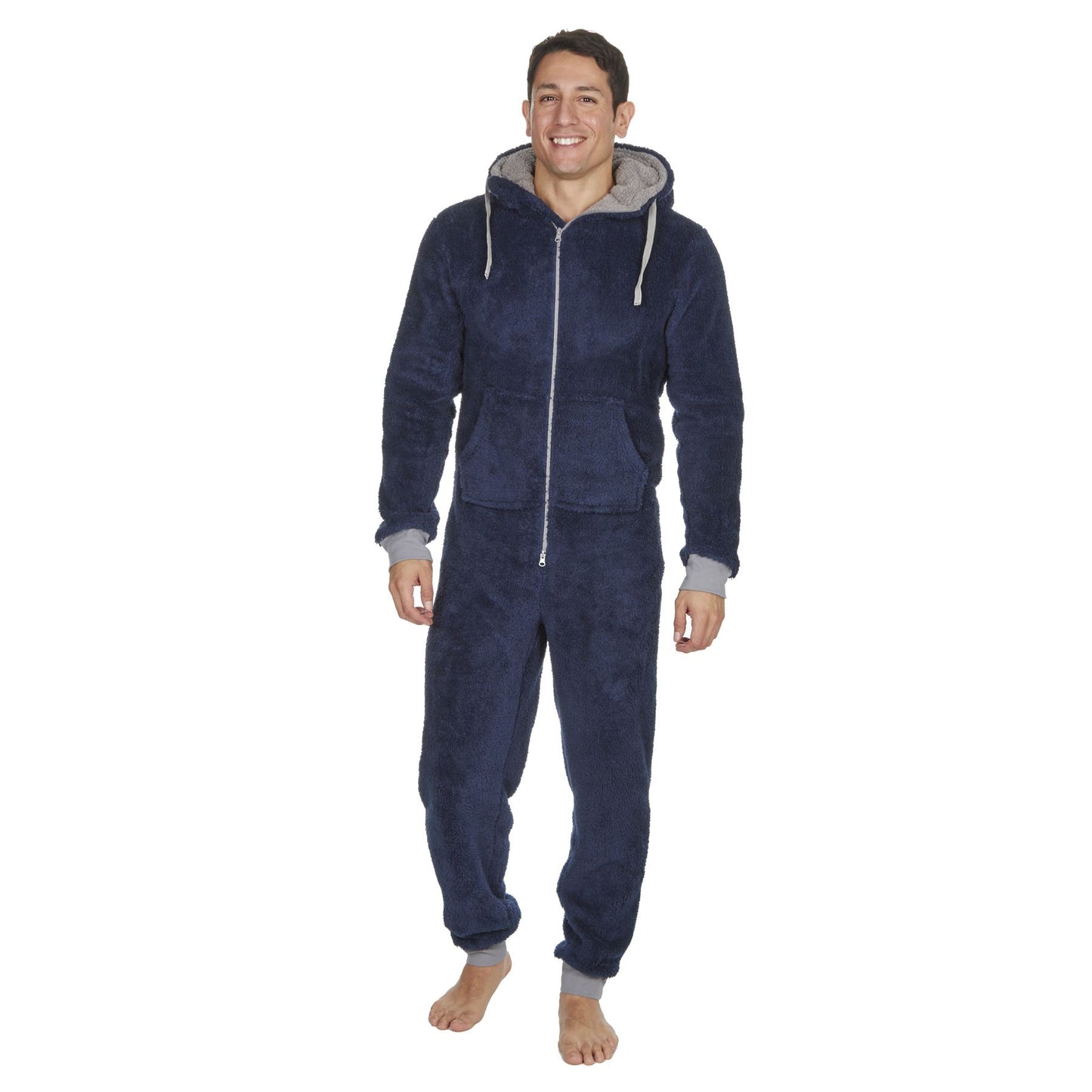 Onezee Mens Snuggle Fleece Onesie - Navy