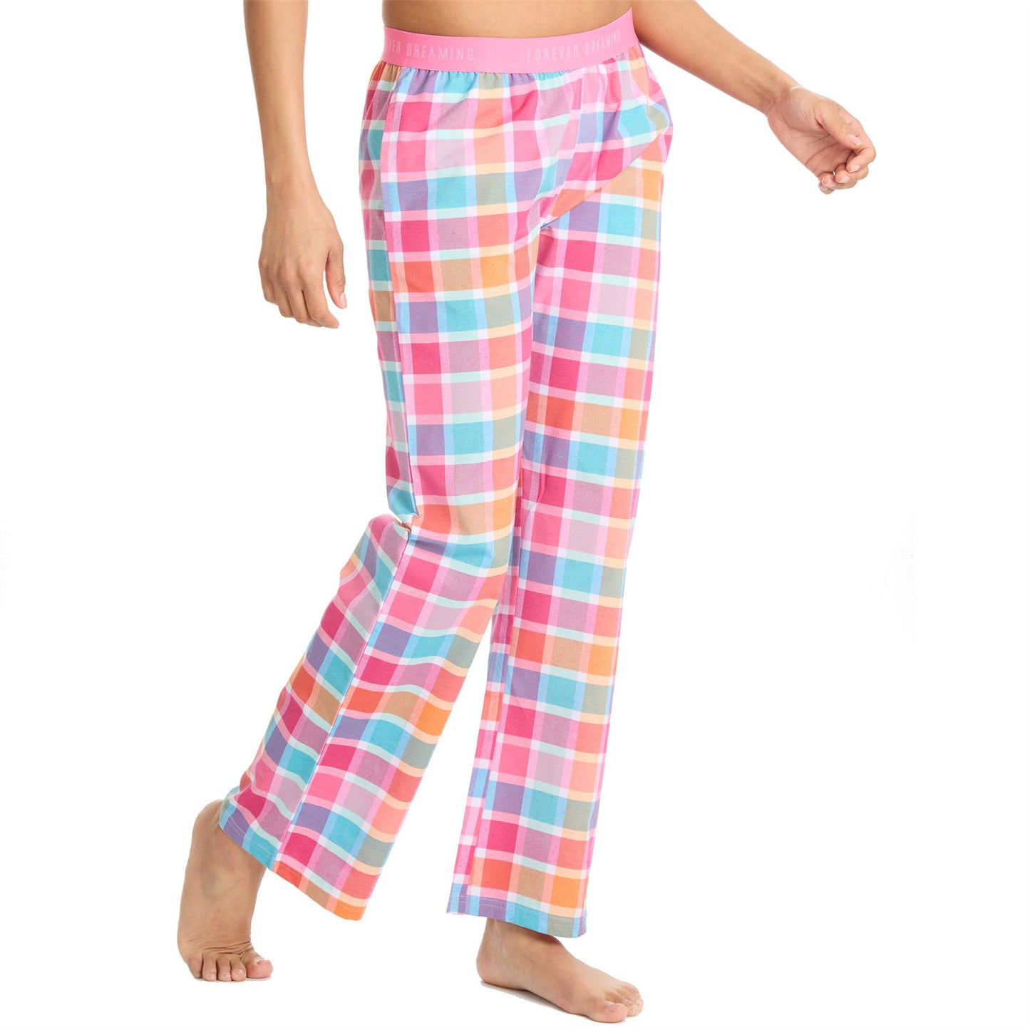 Forever Dreaming Womens Woven Check Lounge Pants - Mint
