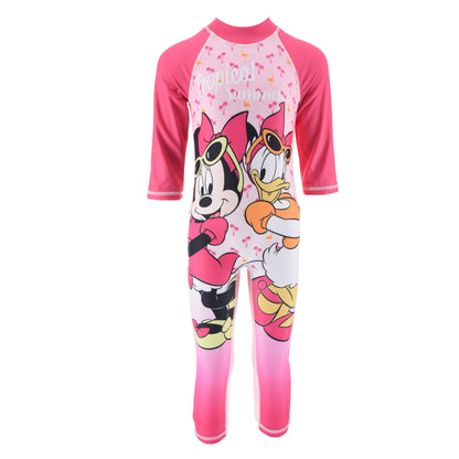 Girls Minnie Mouse 'Tropical Summer' UV40+ Sunsafe - Fushia Minnie Mouse