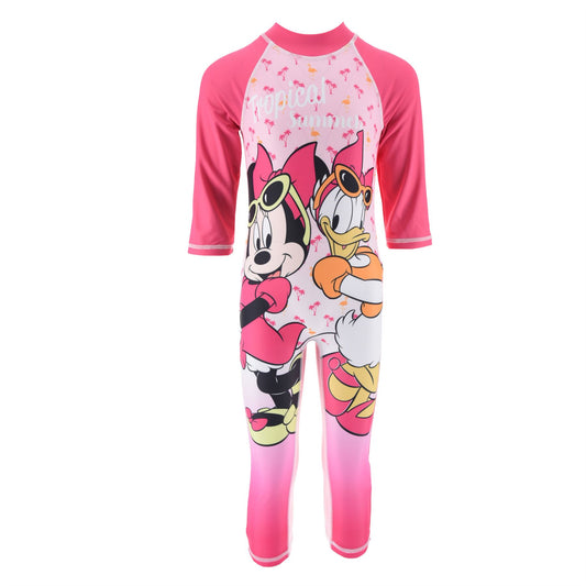 Girls Minnie Mouse 'Tropical Summer' UV40+ Sunsafe - Fushia