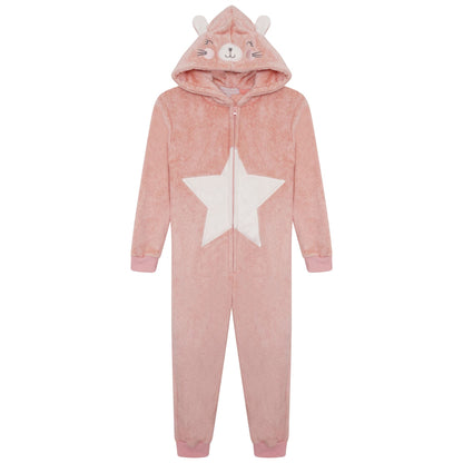 Nifty Kids Bunny Fleece Onesie - Pink