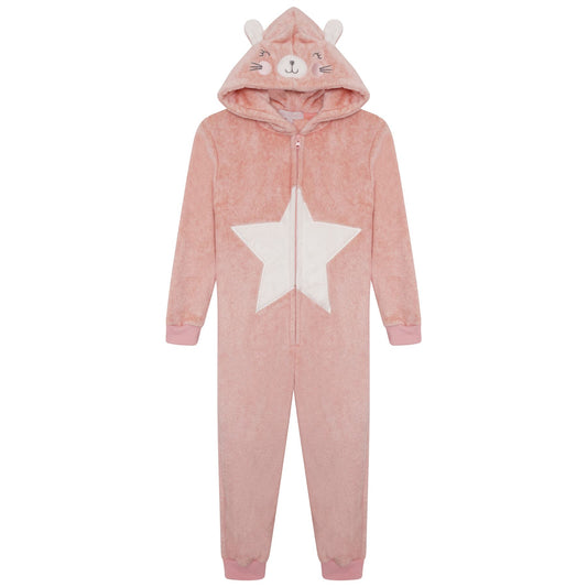 Nifty Kids Bunny Fleece Onesie - Pink