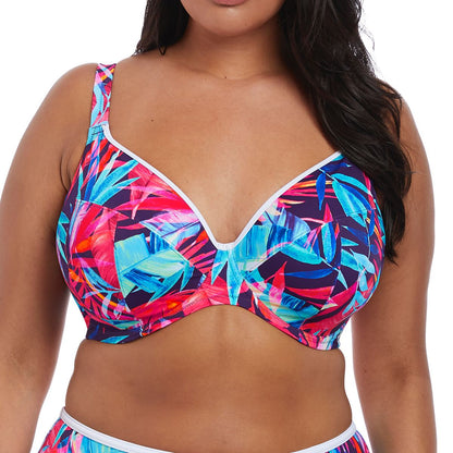 Elomi Paradise Palm Multiway Plunge Bikini Top - Ink