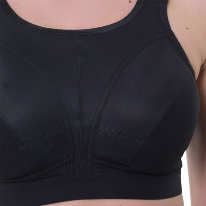 Gemm Crop Top Sports Bra - Black