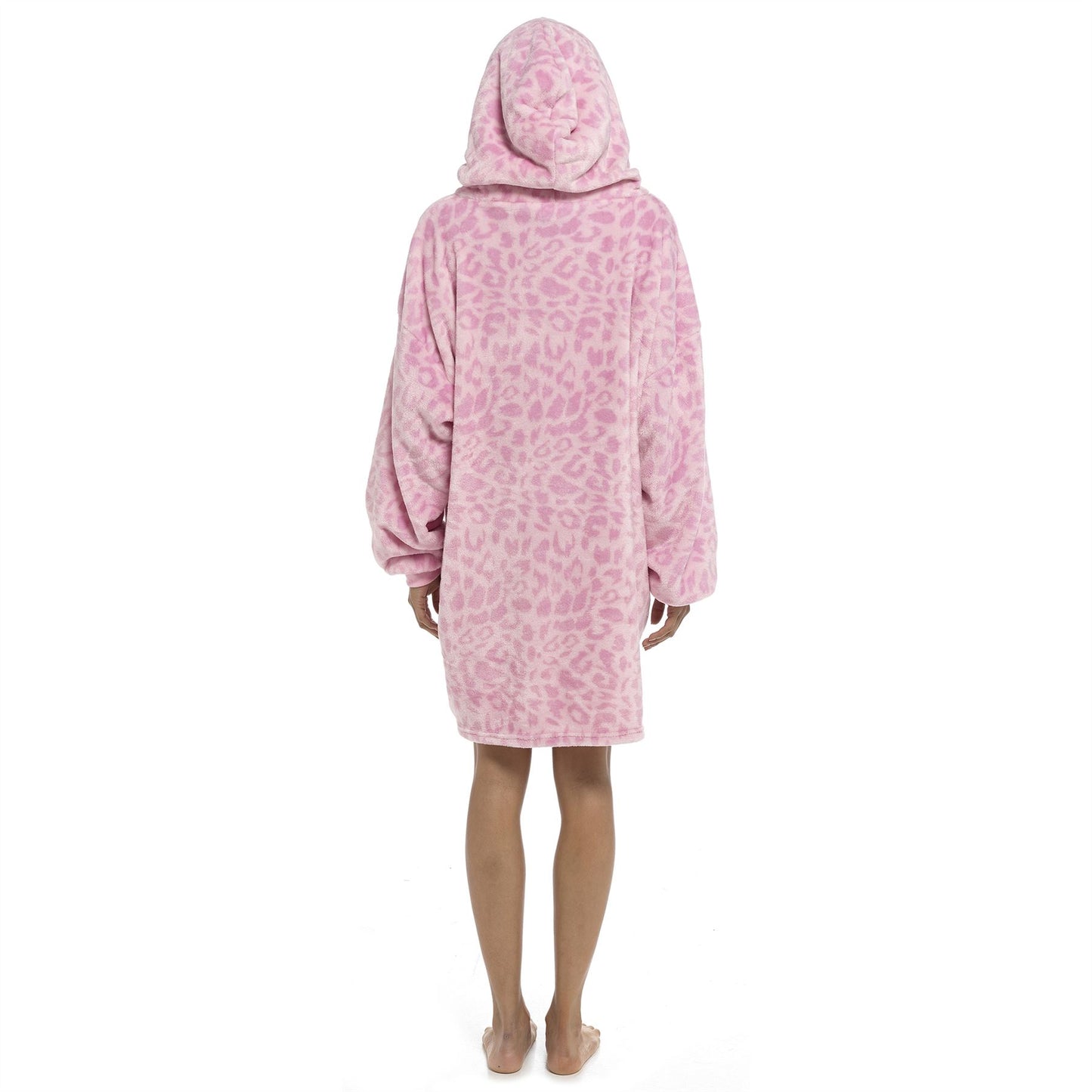Follow That Dream Womens Panther Fleece Snuggle Hoodie - Pink