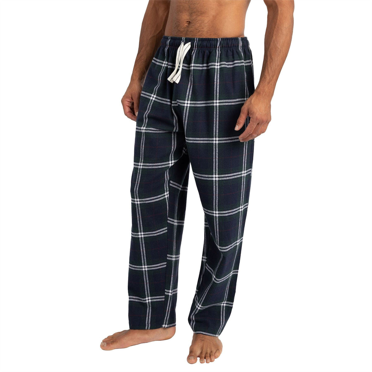 Cargo Bay Mens Check Flannel Lounge Pants - Navy Cargo Bay