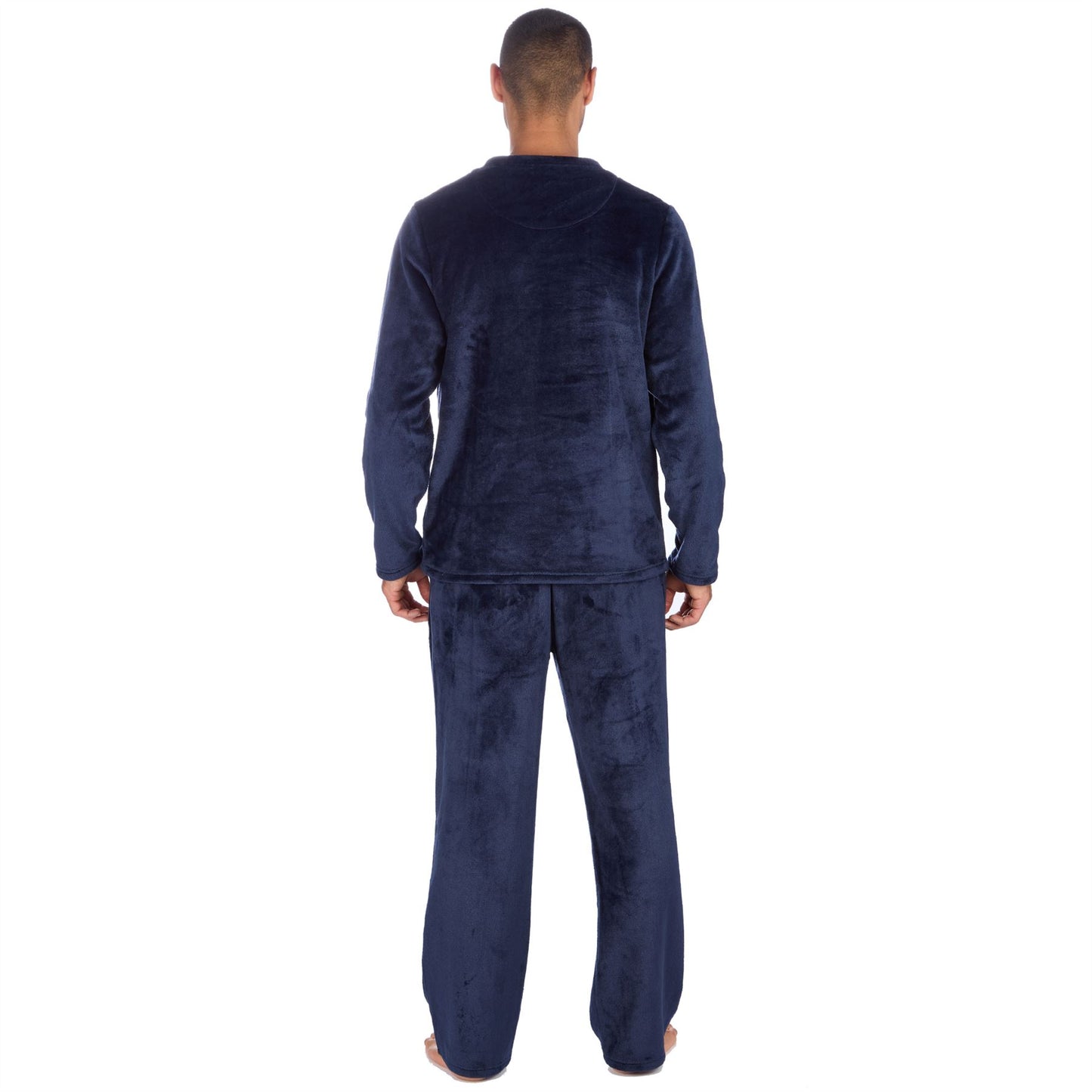 Cargo Bay Mens Flannel Fleece Pyjamas - Navy