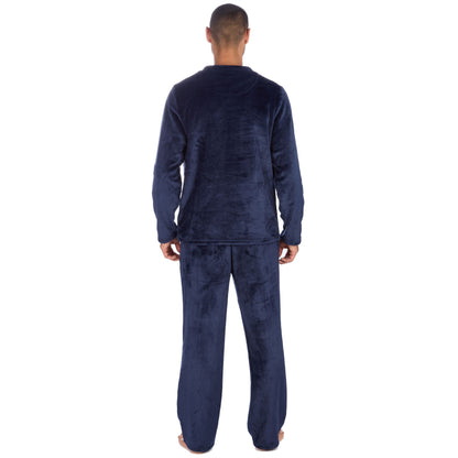 Cargo Bay Mens Flannel Fleece Pyjamas - Navy