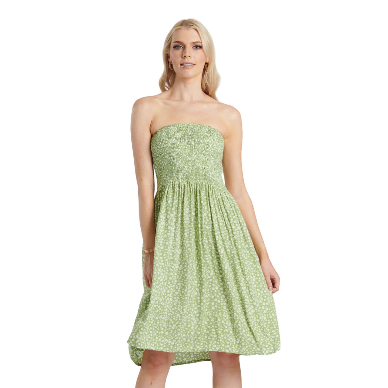 Pistachio Ditsy Floral 3 In 1 Dress - Green