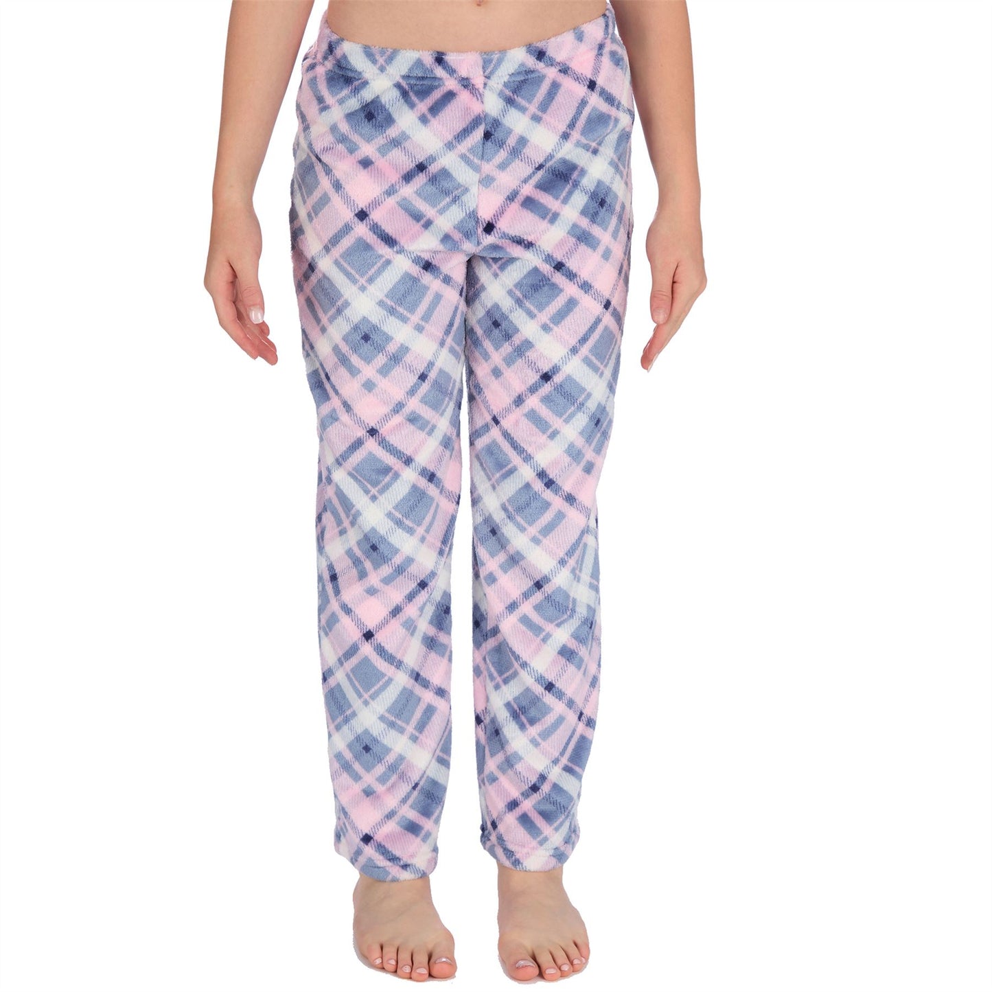Forever Dreaming Girls Fleece Lounge Pants - Diagonal Check