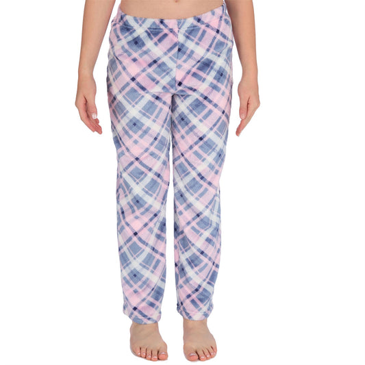 Forever Dreaming Girls Fleece Lounge Pants - Diagonal Check