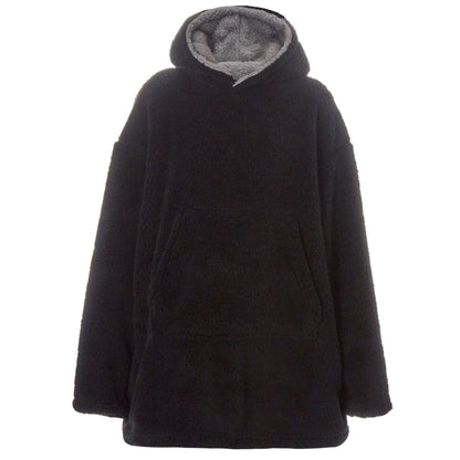 Huggable Hoodie Kids Snuggle Fleece Oversized Hoodie - Black