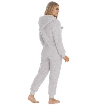 Forever Dreaming Borg Fleece Hooded Onesie - Grey