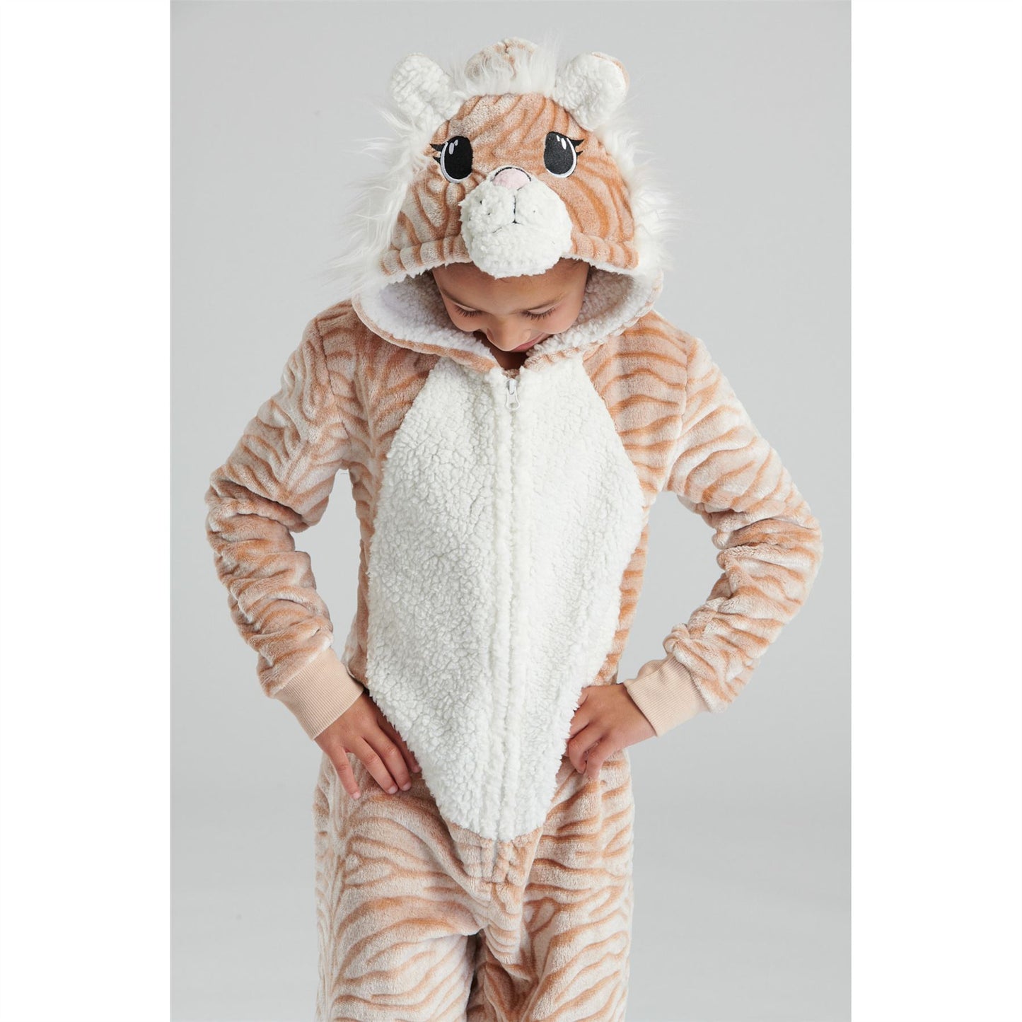 Nifty Kids Luxury Tiger Onesie - Brown