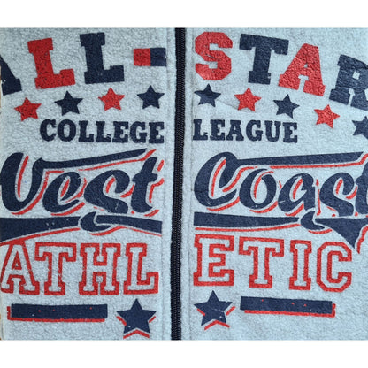 Onezee Mens Distressed Logo Print Microfleece Onesie - Grey